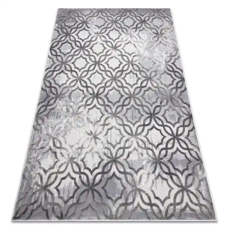 Tappeto NOBLE moderno 45 Vintage, traliccio marocchino - Structural due livelli di pile grigio Promo Stagionale