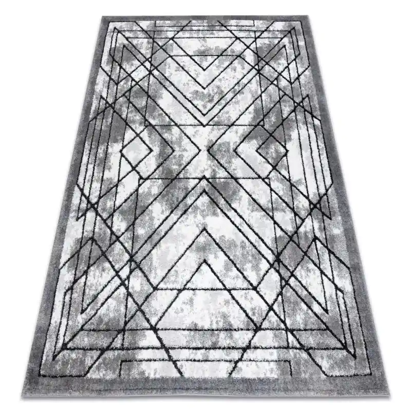 Tappeto moderno COZY Tico, geometrico - Structural due livelli di pile grigio Ultimissimo Modello