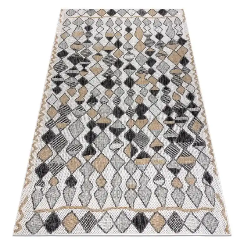Tappeto SISAL COOPER Diamanti, Zigzag ecru / nero Promozione