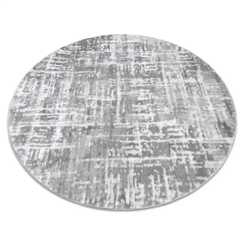 Compra Oggi Stesso Tappeto MEFE moderno Cerchio Linee vintage - Structural due livelli di pile grigio / bianca