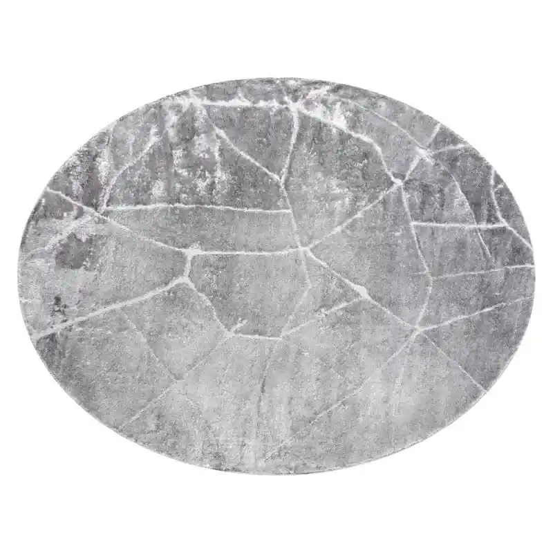 Tappeto MEFE moderno Cerchio Marmo - Structural due livelli di pile grigio scuro Compra Online
