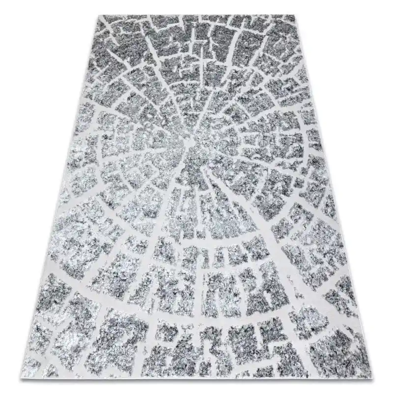 Compra Oggi Stesso Tappeto MEFE moderno 6185 Albero Legna - Structural due livelli di pile grigio