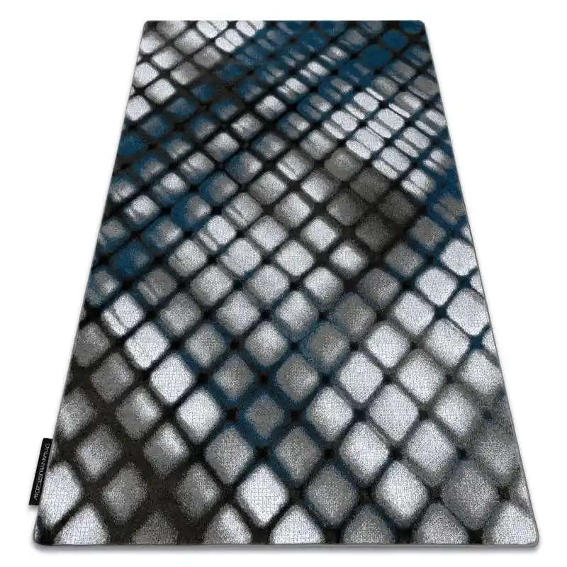 Ultimissimo Modello Tappeto INTERO REFLEX 3D traliccio blu