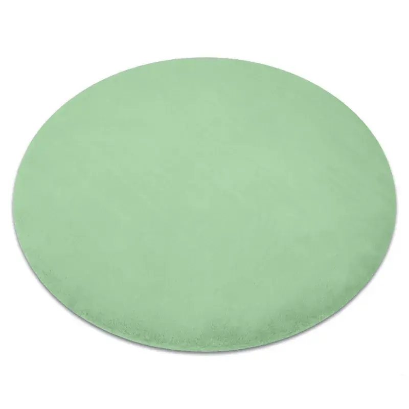 Sconto Tappeto BUNNY cerchio verde IMITAZIONE PELLICCIA DI CONIGLIO