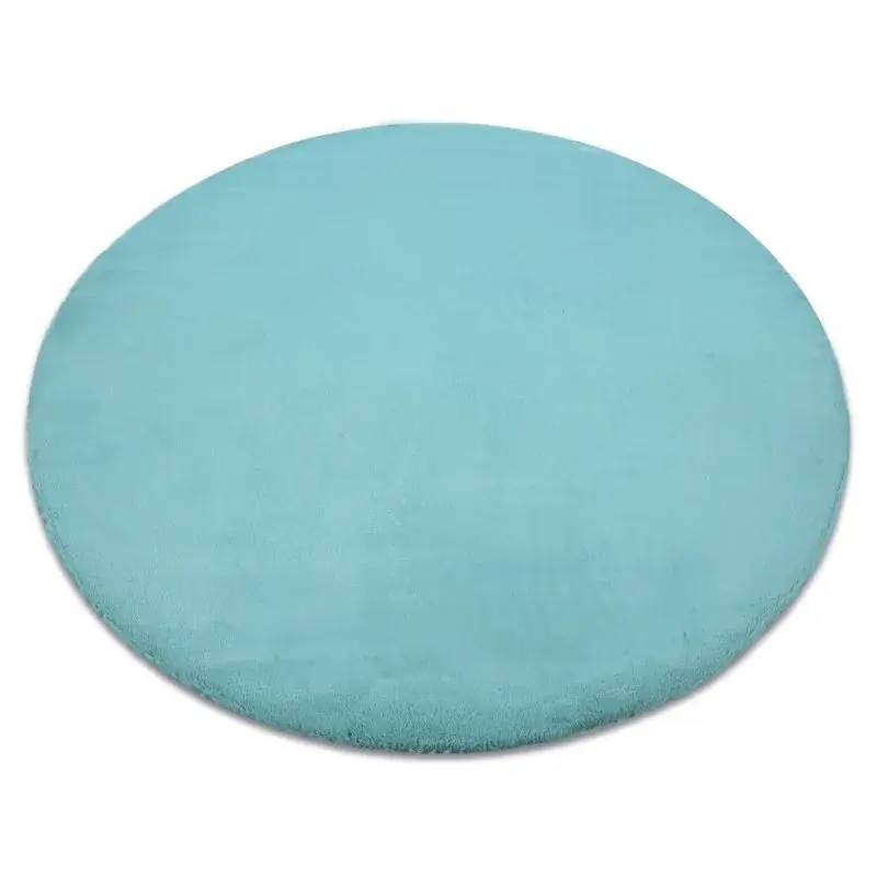 Tappeto BUNNY cerchio aqua blu IMITAZIONE PELLICCIA DI CONIGLIO Spedizione Espresso