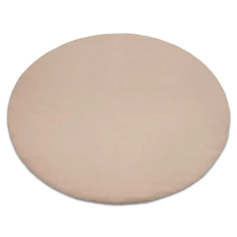 Quantità Limitata Tappeto BUNNY cerchio taupe beige IMITAZIONE PELLICCIA DI CONIGLIO