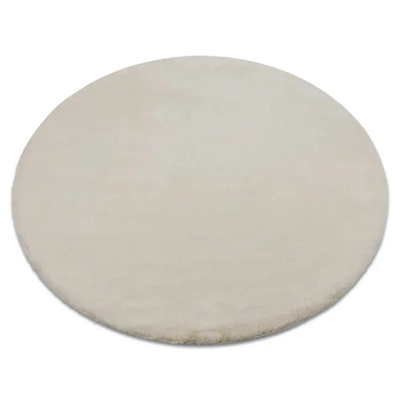 Tappeto BUNNY cerchio beige IMITAZIONE PELLICCIA DI CONIGLIO Non Perdere
