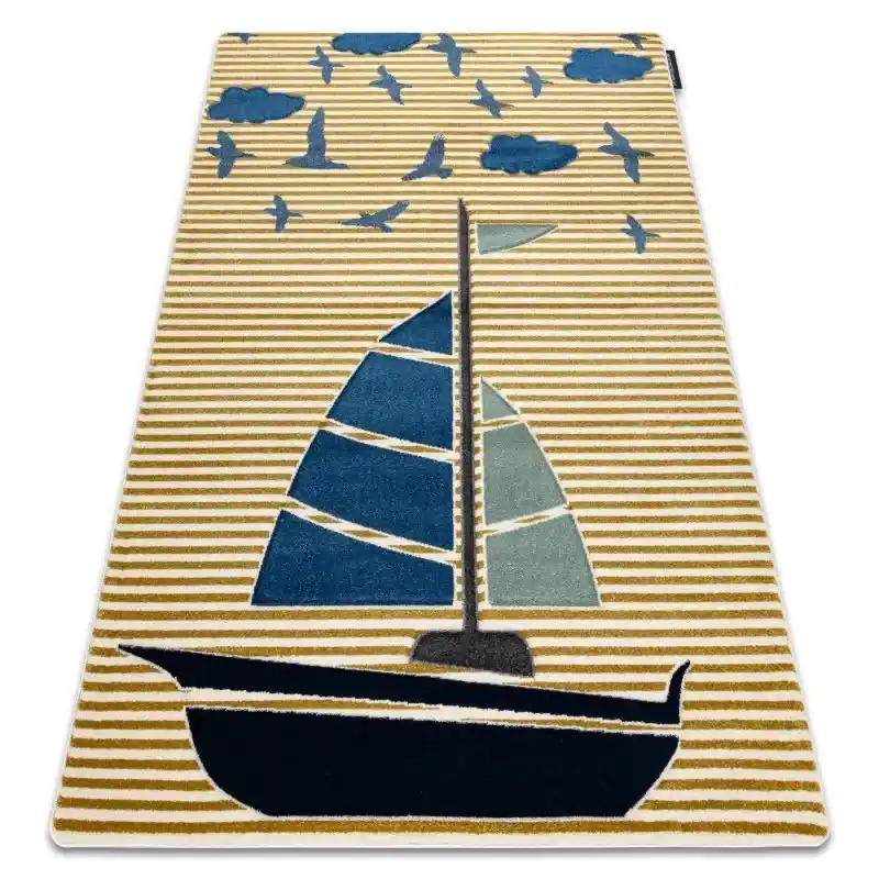 Tappeto PETIT SAIL barca, barca a vela oro Prezzo Basso