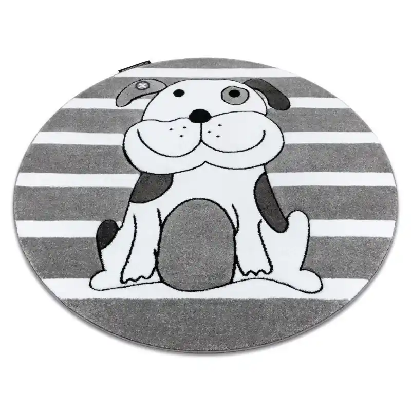 Spedito Oggi Tappeto PETIT PUPPY CANE CUCCIOLO cerchio grigio