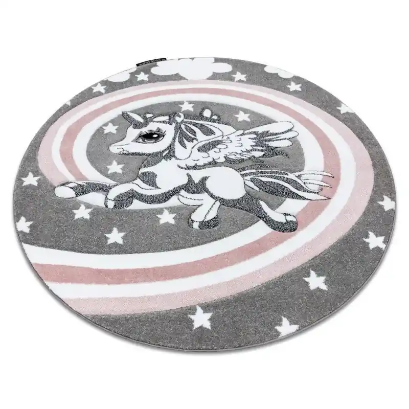 Tappeto PETIT PONY CAVALLO cerchio grigio Promozione