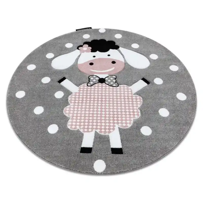 Tappeto PETIT DOLLY pecore cerchio grigio Professionale