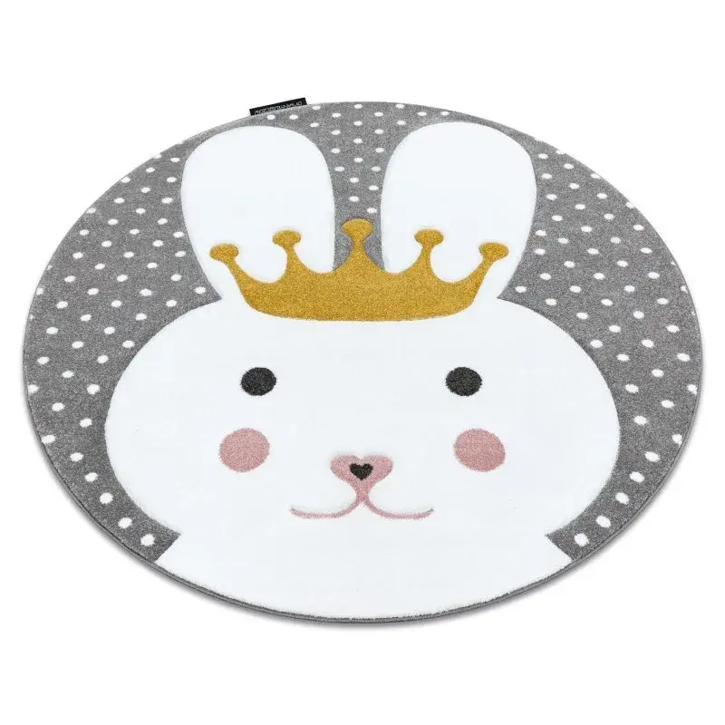 A Buon Prezzo Tappeto PETIT BUNNY CONIGLIETTO CONIGLIO cerchio grigio