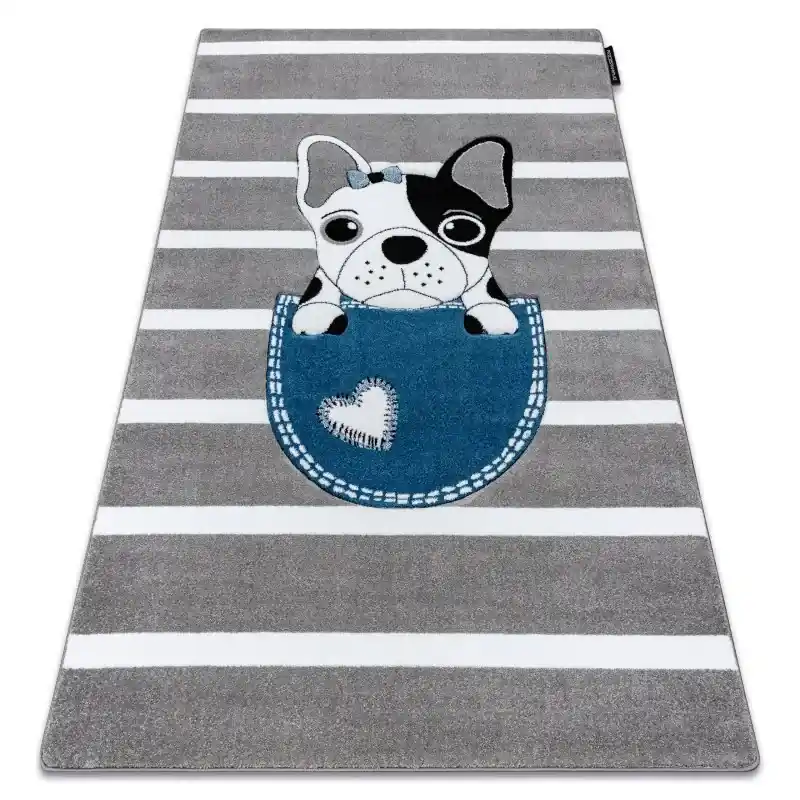 Ultime Pezzi Tappeto PETIT BULLDOG CANE grigio
