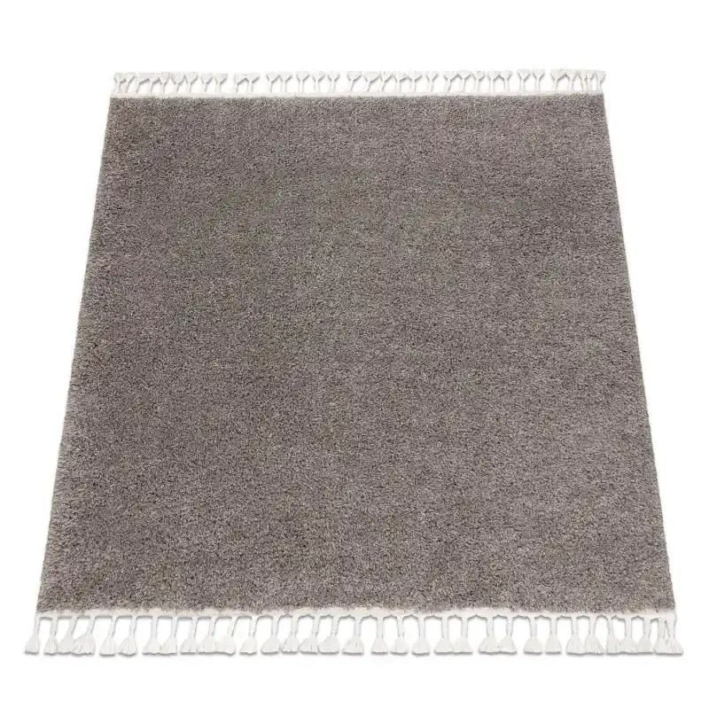 Tappeto BERBER quadrato marrone Frange berbero marocchino shaggy A Buon Prezzo