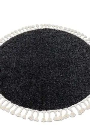 Vendita Finale Tappeto BERBER 9000 cerchio grigio Frange berbero marocchino shaggy