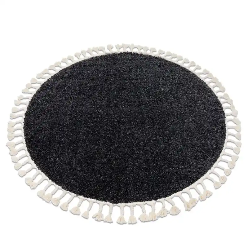 Vendita Finale Tappeto BERBER 9000 cerchio grigio Frange berbero marocchino shaggy