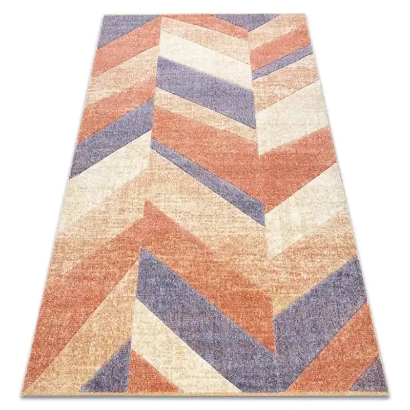 Compra Adesso Tappeto FEEL a spina di pesce beige/terracotta/violet