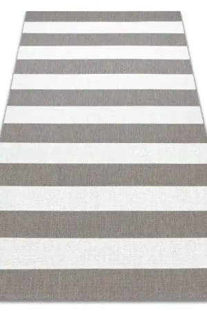 A Buon Prezzo Tappeto SISAL FLAT 48644686 Strisce bianca beige