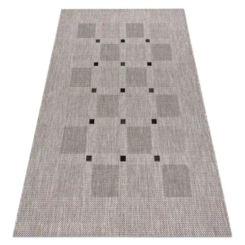 Prezzo Scontato TAPPETO DI SPAGO SISAL FLOORLUX Piazze argento / nero