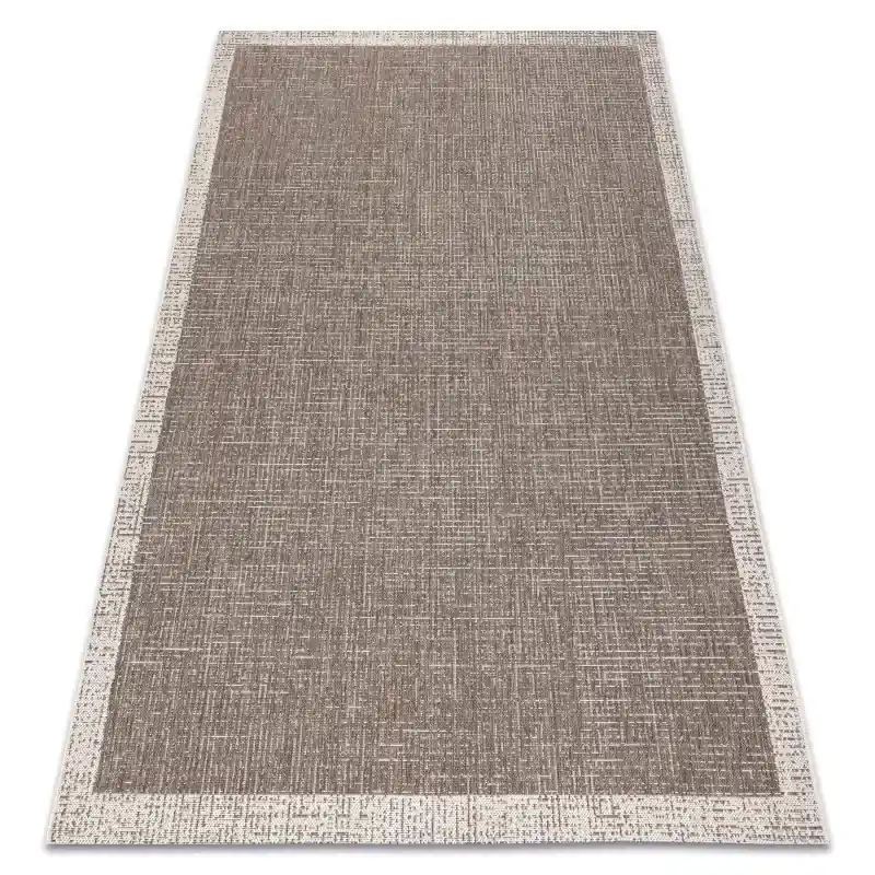 TAPPETO DI SPAGO SISAL FLOORLUX Telaio taupe / champagne Super Prezzo