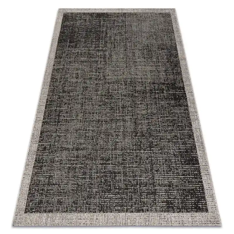TAPPETO DI SPAGO SISAL FLOORLUX Telaio nero / argento Reso Gratuito