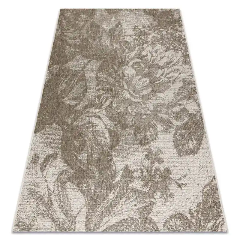 Tappeto di corda sisal FLOORLUX 20491 fiori champagne / grigio scuro Compra Adesso