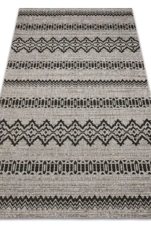 A Buon Prezzo TAPPETO DI SPAGO SISAL FLOORLUX 20510 argento / nero