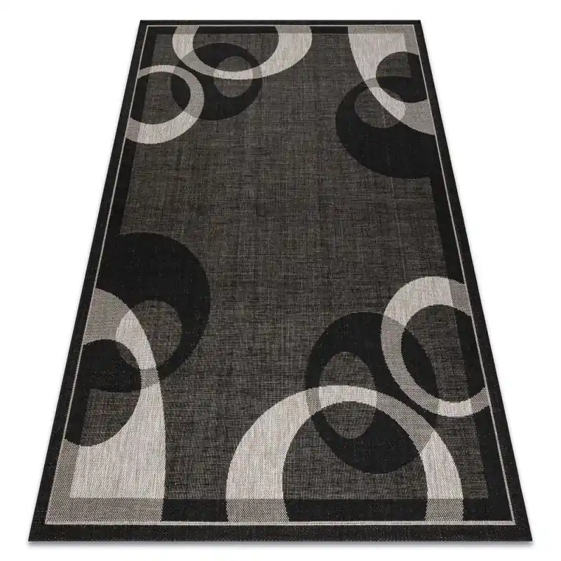 Bestseller TAPPETO DI SPAGO SISAL FLOORLUX 20078 NERO / argento