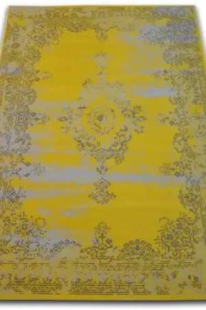 Vendita Finale Tappeto Vintage Rosone giallo