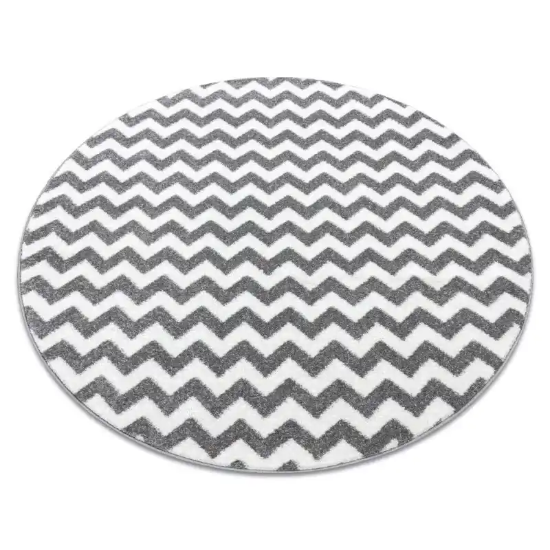 Tappeto SKETCH cerchio - grigio/bianco - Zigzag A Buon Prezzo