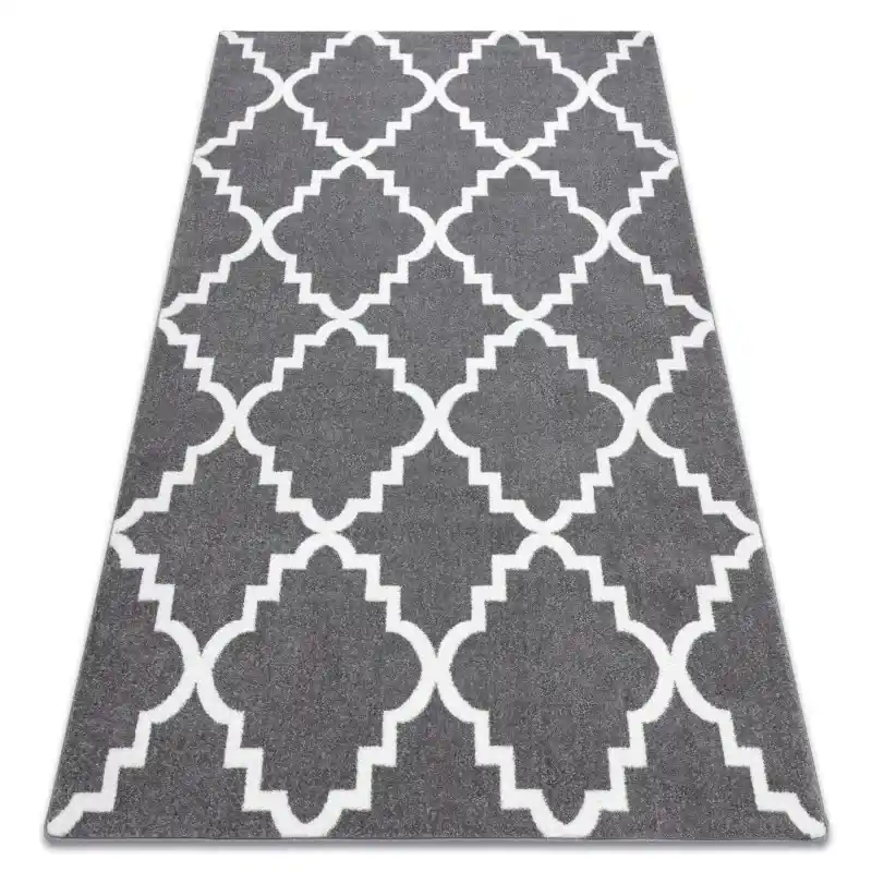 Tappeto SKETCH - F343 grigio/bianco marocco trifoglio trellis Economico