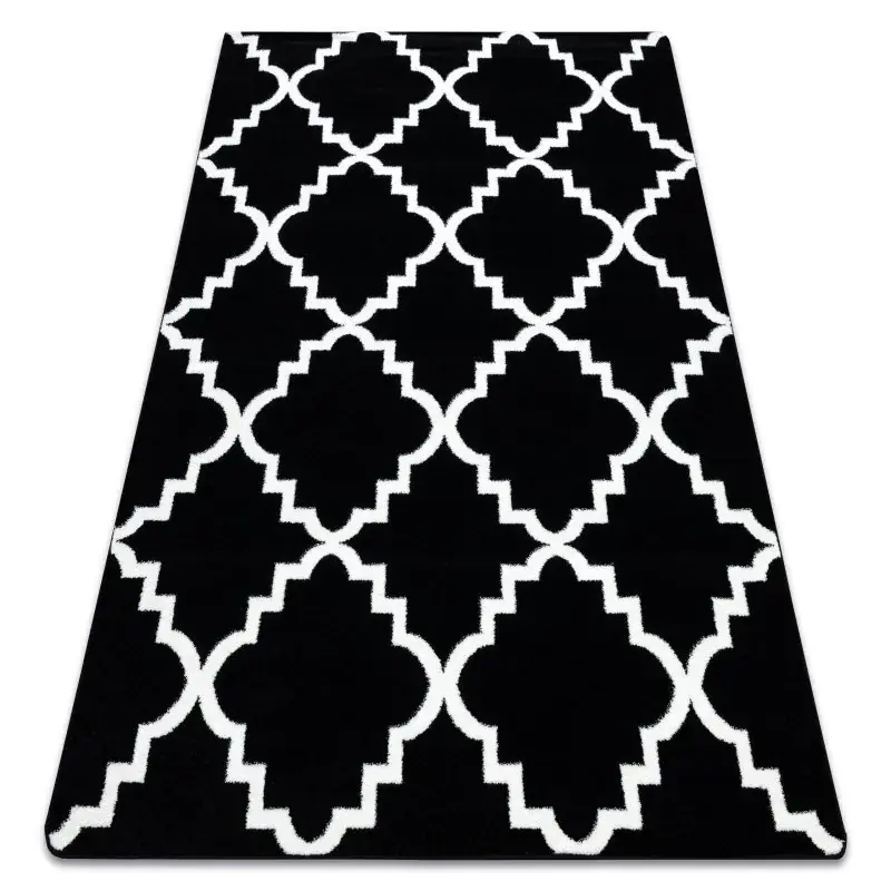 Più Venduto Tappeto SKETCH - nero/crema marocco trifoglio trellis
