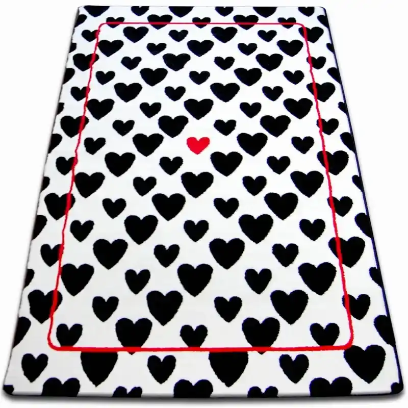 Prezzo Conveniente Tappeto SKETCH - crema/nero - Cuori