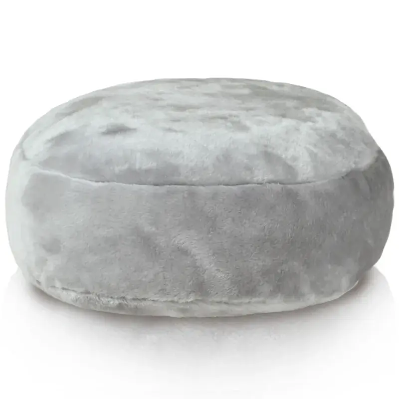 Pouf Poggiapiedi Rotondo - Pelliccia Sintetica Yeti Spedito Oggi