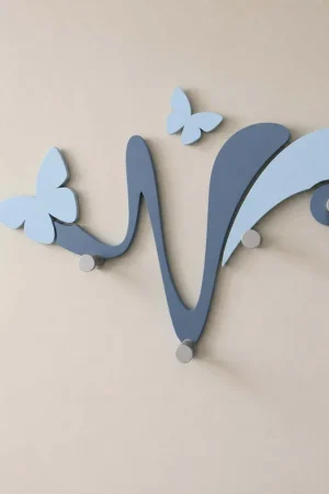 Appendiabiti a muro design moderno con farfalle in legno Affare