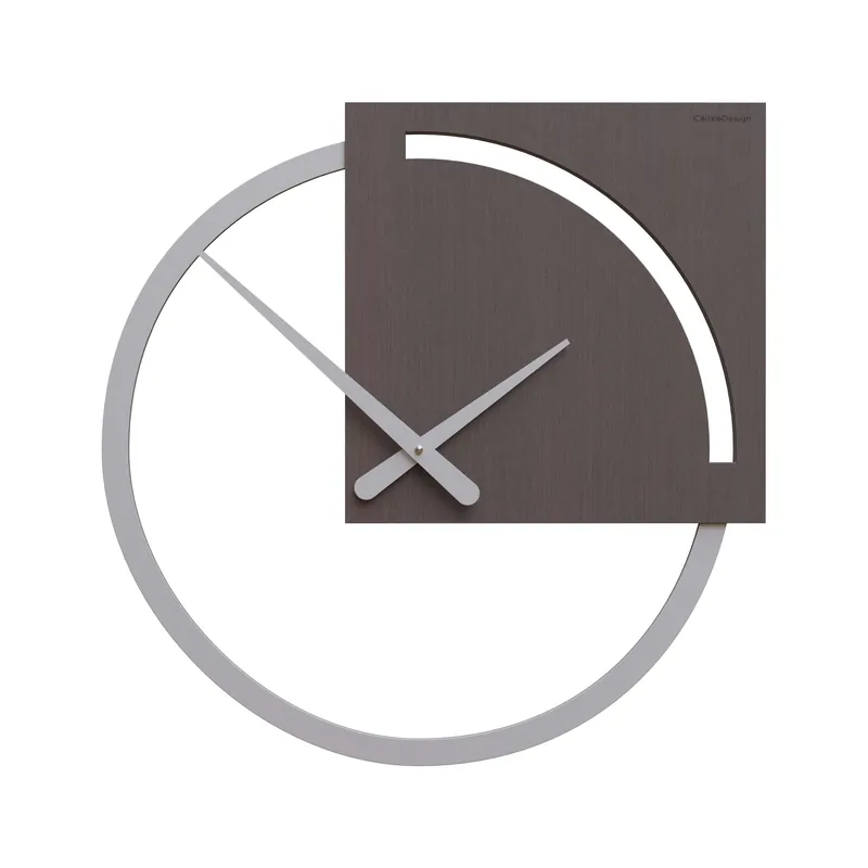 Orologio da parete con quadrante rotondo il legno dal design moderno ed elegante Ultime Pezzi