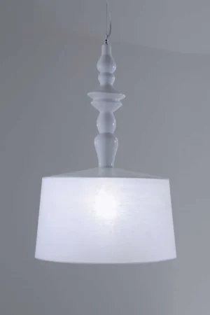 Lampada a Sospensione Piccola in Lino - 60W Popolare