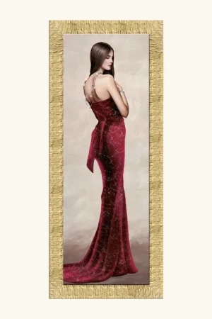 Più Venduto Stampa moderna figurativa con cornice dorata decori con glitter e strass 56x136