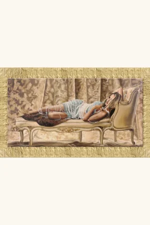 Consegna Rapida Quadro con cornice dorata moderna decori materici e dettagli glitterati 156x86
