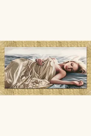 Stampa su tela con cornice in legno dorata moderna dettagli glitterati 156x86 Prezzo Di Fabbrica