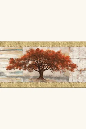 Direttamente Dal Produttore Stampa moderna a tema paesaggistico con dettagli materici e glitter 153x63