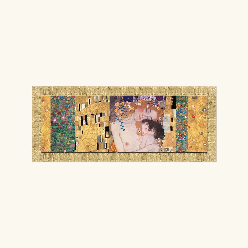 Economico Stampa con cornice in legno decori materici e glitter 153x63