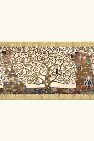 Direttamente Dal Produttore Stampa cornice dorata dettagli materici glitterati "l‘albero della vita" 154x86
