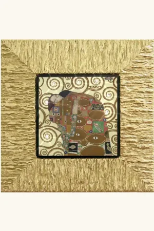 Stampa piccola con cornice in legno dorato "Fulfilment I" 26x26 Pagamento Sicuro