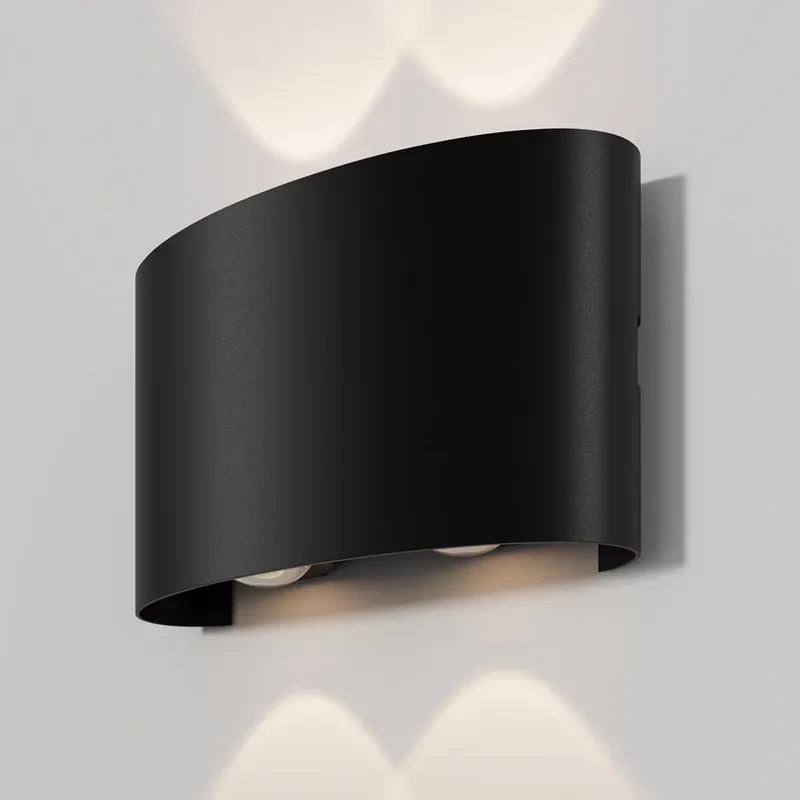Applique da parete per esterno moderna a LED con struttura piccola in metallo - 4W - Lumen 382 - 3000k Luce Calda - 54 Prezzo Di Fabbrica