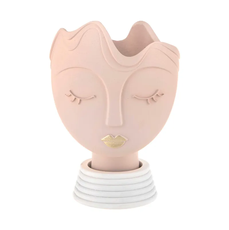 Vaso piccolo in marmorino dalle linee moderne con finiture di design Solo Oggi