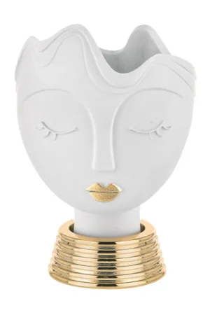 Vaso piccolo in marmorino dalle linee moderne con finiture di design Vendita Finale