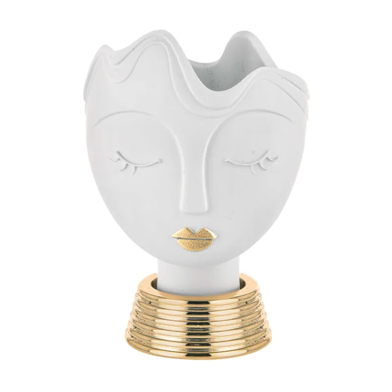 Consegna Rapida Vaso medio in marmorino dalle linee moderne con finiture di design