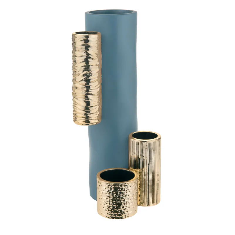 Ultimissimo Modello Vaso da tavolo dal design moderno con portavasi tubolari struttura in marmorino