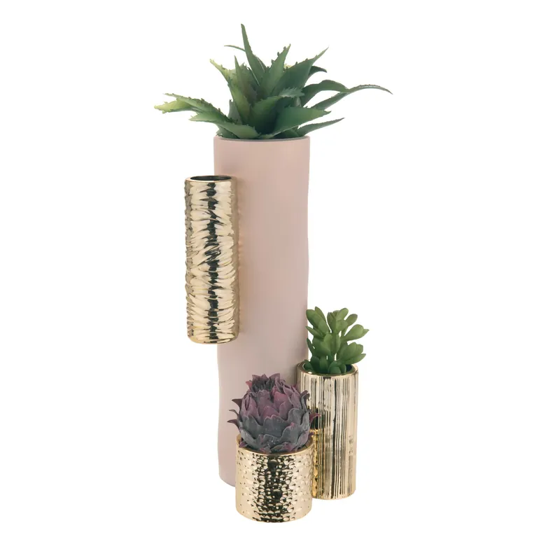 Soddisfatti O Rimborsati Vaso da tavolo dal design moderno con portavasi tubolari struttura in marmorino